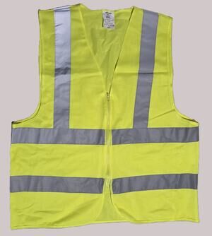 Safety Vest XL Neiko High Visibility Neon Yellow Zip Front 6 Available
